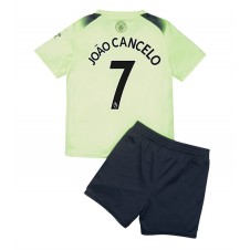 Manchester City Joao Cancelo #7 Tredjeställ Barn 2022-23 Korta ärmar (+ Korta byxor)